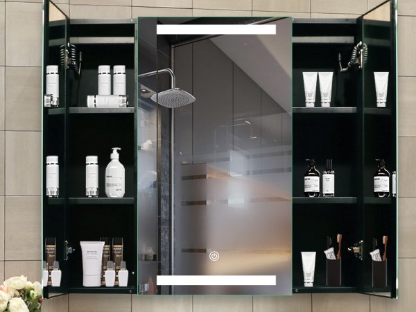 DP2A2-3-10090 Led Three Open Bathroom Medicine Cabinet