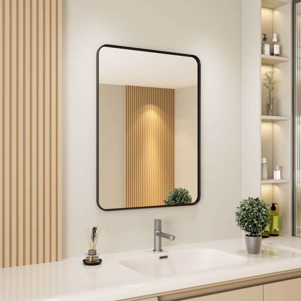 Black Framed Bathroom Mirror