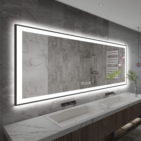 DAPAI DP-FRAMED-003 84x32 Framed LED Bathroom Mirror