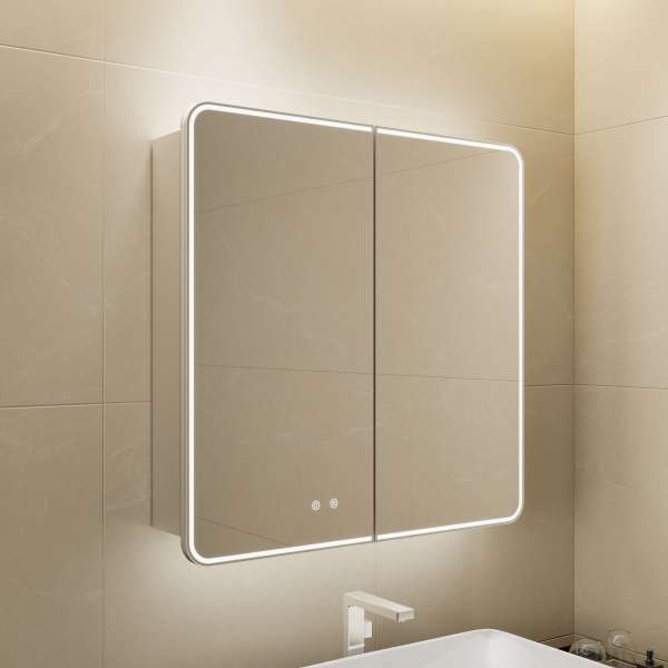 2 Door LED Bathroom Cabinet With Mirror